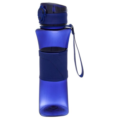 фото Бутылка для воды el casa с шнурком 0.55 пластик синий