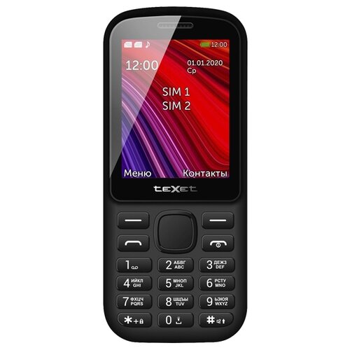 фото Мобильный телефон texet tm-208, черный/красный