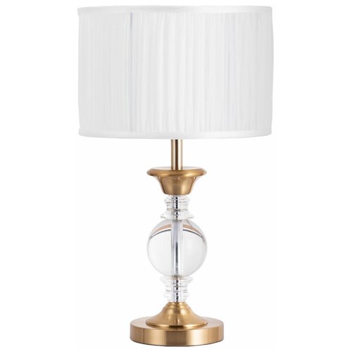 фото Лампа декоративная arte lamp baymont a1670lt-1pb, e27, 60 вт, цвет арматуры: серебристый, цвет плафона/абажура: белый