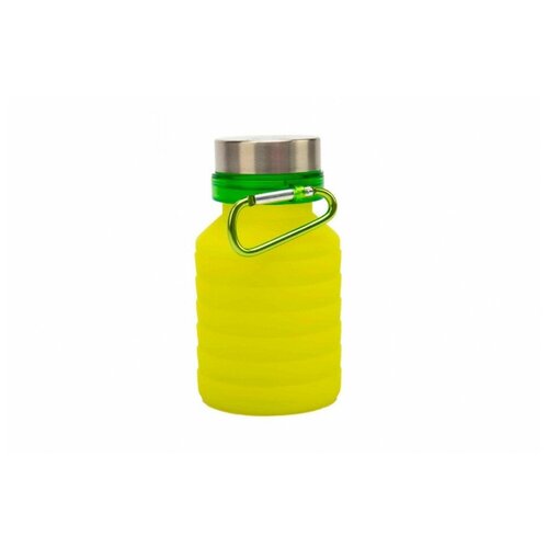 фото Бутылка для воды силиконовая складная с крышкой и карабином, 500 мл bradex (tk 0271) tk 0271