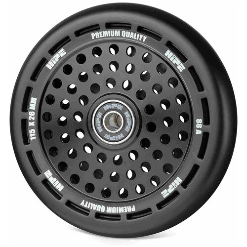 фото Колесо для самоката hipe wheel 115мм black/core black черный/черный