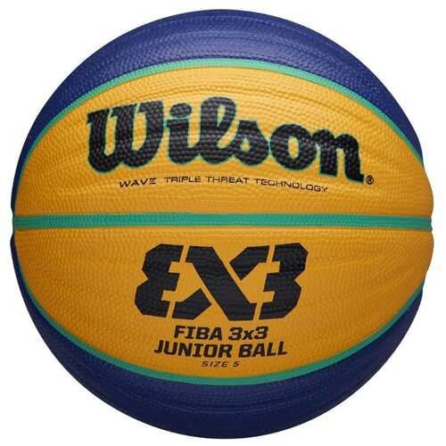 фото Баскетбольный мяч wilson fiba 3x3 replica junior, р. 5 желтый/синий
