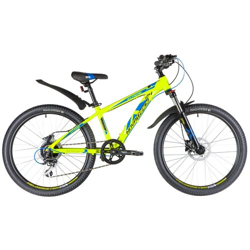 фото Novatrack extreme hd 24" (2020) (велосипед novatrack 24" extreme, алюм., рама 11", зеленый, 8 скор., shimano altus, диск/гидр тормоз)