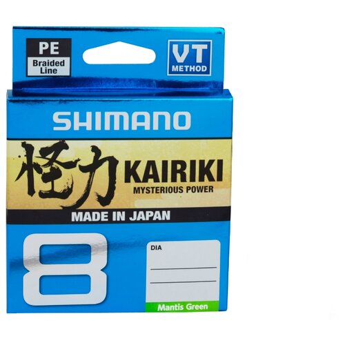 фото Леска плетёная shimano kairiki 8 pe 150м зеленая 0.190mm/12.0kg
