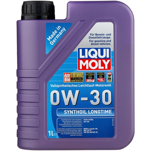 фото Синтетическое моторное масло liqui moly synthoil longtime 0w-30, 5 л