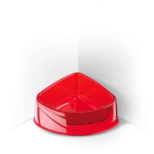 фото Угловая миска lilli pet de luxe 820 мл,красная
