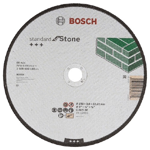 фото Диск отрезной bosch standard for stone 2608603180, 230 мм 1 шт.