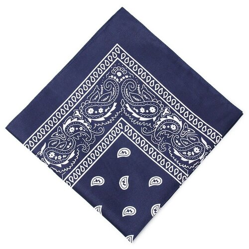 фото Бандана платок в стиле hip-hop универсальная косынка повязка для волос на голову, синяя baziator