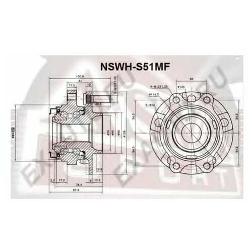фото Ступица колеса asva nswh-s51mf для infiniti ex, fx, g, m