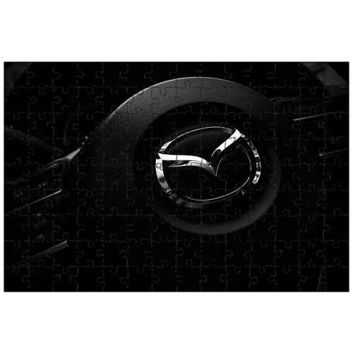 фото Магнитный пазл 27x18см."рулевое колесо, mazda, машина" на холодильник lotsprints