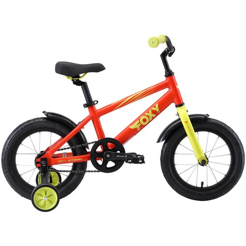фото Детский велосипед stark foxy 14 (2019) оранжевый/зеленый (требует финальной сборки)