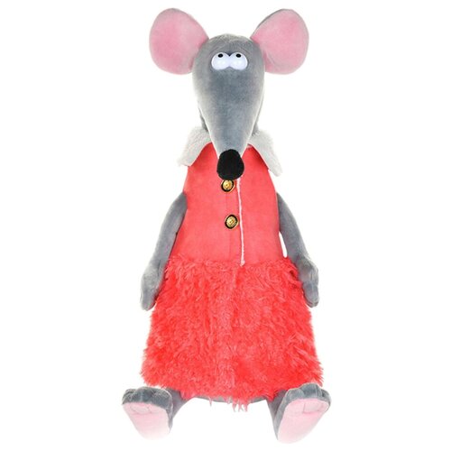 фото Мягкая игрушка maxitoys mt-mrt021908-28 крыска лариска в красной жилетке, 28 см