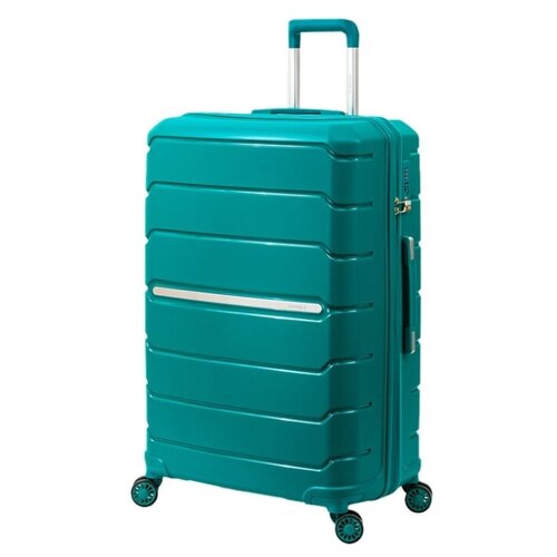 фото Чемодан облегченный из полипропилена supra luggage sts-1004-m, marine green с антивандальным кодовым замком tsa, 60 литров, 4 колеса с поворотом на 360 градусов