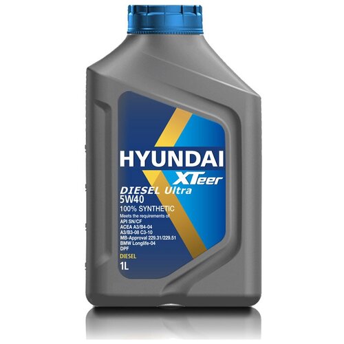фото Синтетическое моторное масло hyundai xteer diesel ultra 5w-40, 5 л