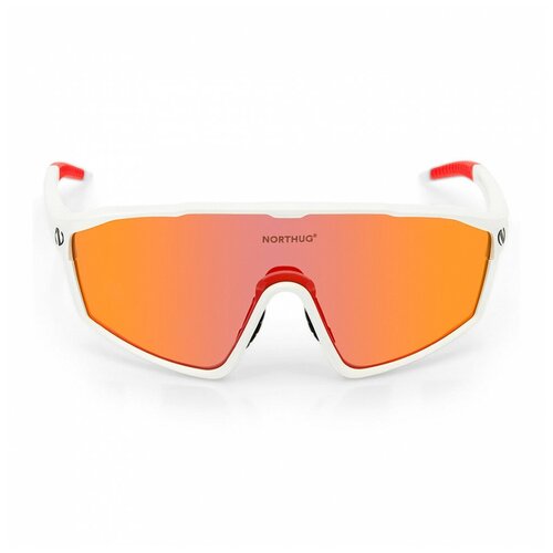 фото Солнцезащитные очки northug, прямоугольные, оправа: пластик, спортивные, зеркальные, черный
