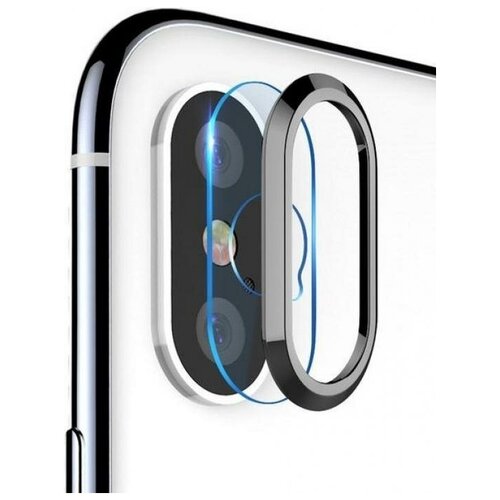 фото Защитное кольцо + закаленное стекло на камеру totu design camera protection set для iphone x
