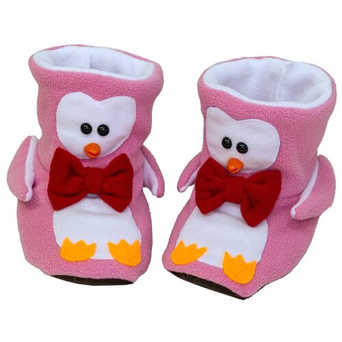 фото Тапочки пингвины розовые с белым размер 36-37 зайка-party