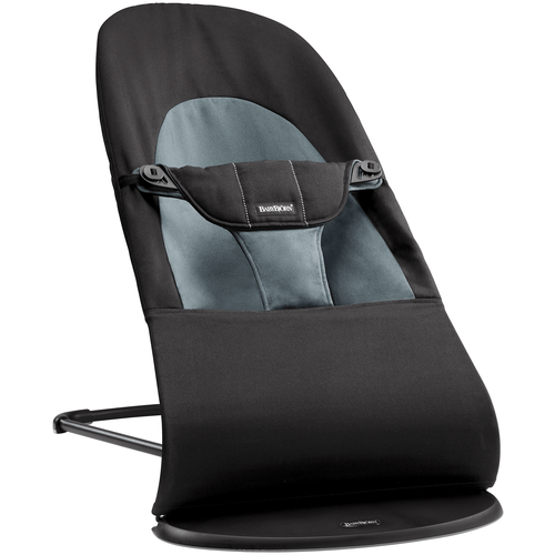 фото Шезлонг babybjorn balance soft (хлопок), black/dark grey