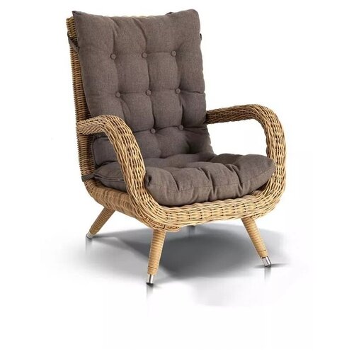 фото «толедо» кресло плетеное с подушками, цвет соломенный 4sis