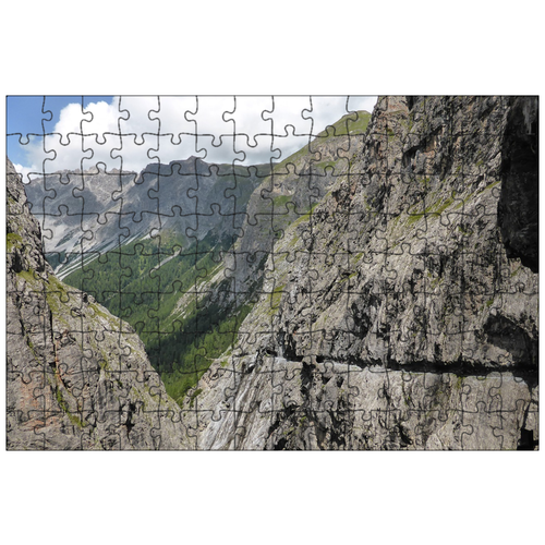 фото Магнитный пазл 27x18см."uinaschlucht, горный велосипед, engadin" на холодильник lotsprints