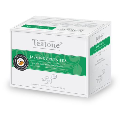 фото Зелёный чай с жасмином teatone 20 пакетиков на чайник