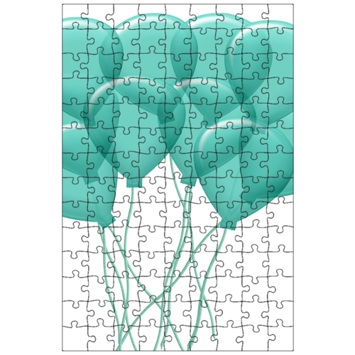 фото Магнитный пазл 27x18см."надувные шарики, красочный, праздновать" на холодильник lotsprints
