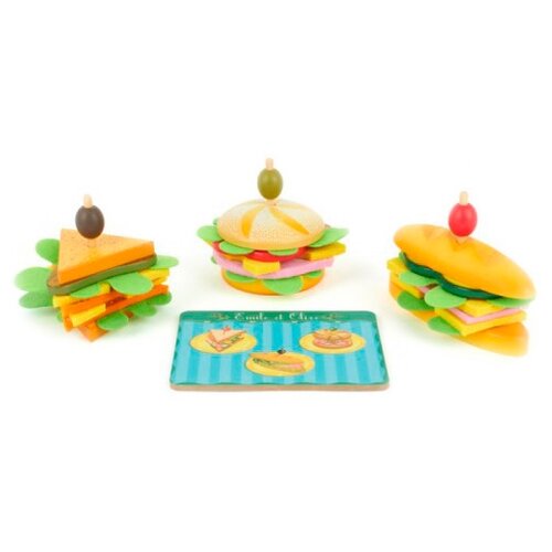 фото Сэндвичи для приготовления 3 вариантов разных бутербродов игровой набор от 4 лет djeco