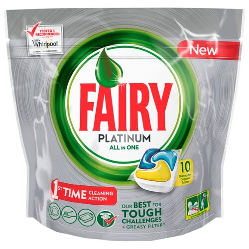 фото Fairy Platinum All in 1 капсулы (лимон) для посудомоечной машины 10 шт.