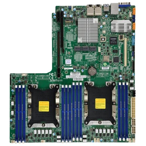 фото Материнская плата supermicro mbd-x11ddw-l-o (2x3647, c622, 12xddr4, proprietary, pcie3.0 1(x16 by riser) 1(x32 by riser),2xge)