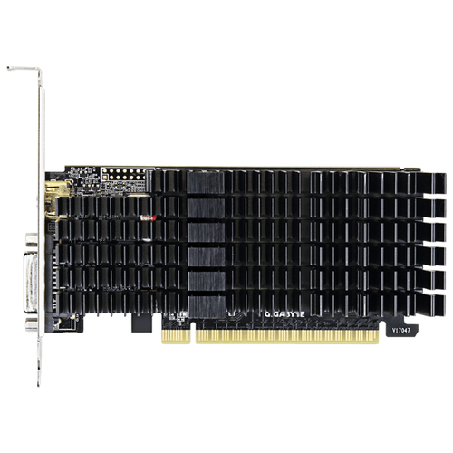 фото Видеокарта GIGABYTE GeForce GT 710 954Mhz PCI-E 2.0 2048Mb 5010Mhz 64 bit DVI HDMI HDCP Silent Retail