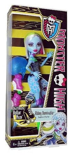 Кукла Monster High Убойный роликовый лабиринт Эбби Боминейбл, 27 см, Y8349 Кукла Monster High Убойный роликовый лабиринт Эбби Боминейбл, 27 см, Y8349