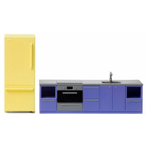 фото Lundby набор мебели для кухни базовый (lb_60305500) фиолетовый/желтый