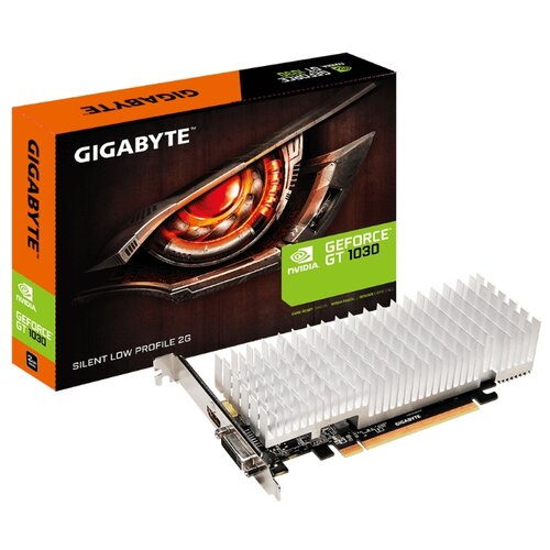 фото Видеокарта GIGABYTE GeForce GT 1030 1252MHz PCI-E 3.0 2048MB 6008MHz 64 bit DVI HDMI HDCP Silent Low Profile Retail