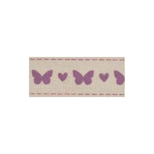 фото Лента хлопковая на картонной мини-катушке бабочки hemline 1 мини-рулон (5м) ( vr15.711 )