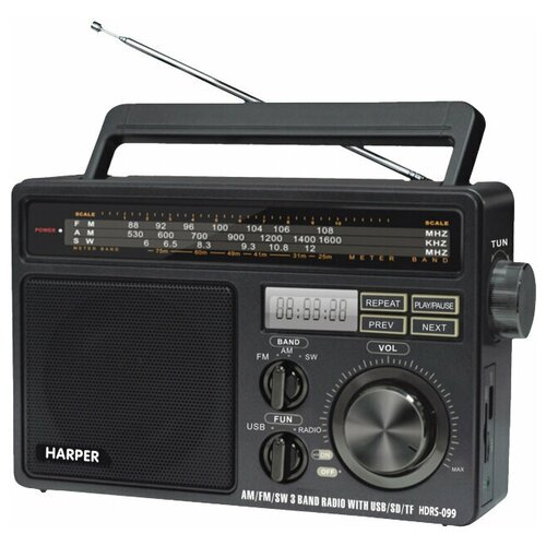 Радиоприемник HARPER HDRS-099 черный радиоприемник harper hdrs 377 черный