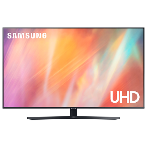 фото 64.5" телевизор samsung ue65au7500u led, hdr (2021), серый титан