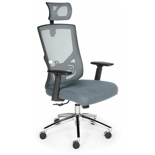 фото Кресло компьютерное гарда черный пластик / серая сетка / серая сидушка norden chairs