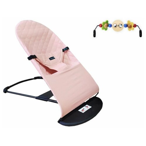 фото Шезлонг для детей и новорожденных baby balance chair (розовый) denlive