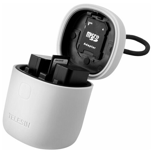 фото Telesin зарядное устройство allin box для акб lp-e6 canon