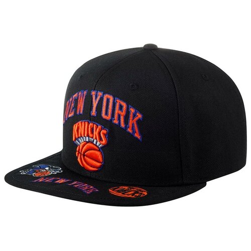 фото Бейсболка с прямым козырьком mitchell ness hhss2997-nykyypppblck new york knicks nba, размер one