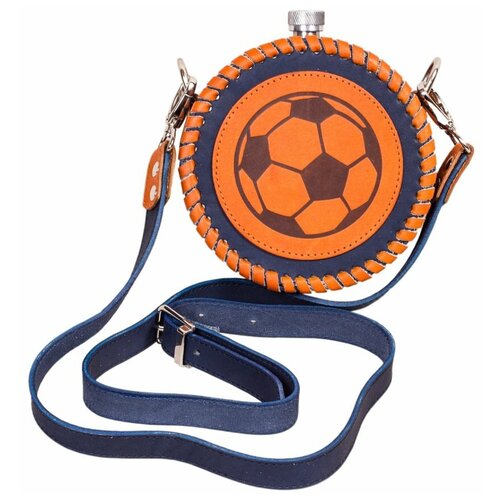 фото Фляга аксо футбольный мяч 0.5 л синий/оранжевый