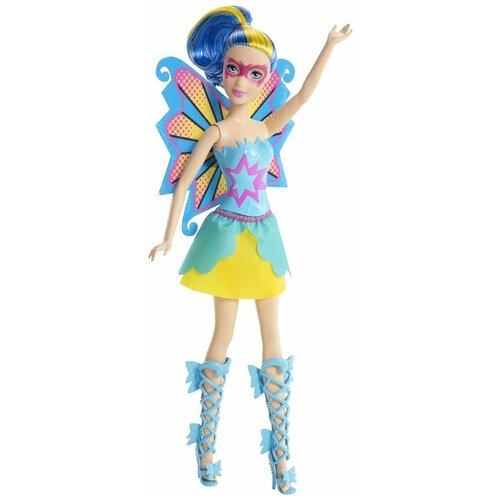 фото Barbie кукла супер-принцесса цвет платья голубой желтый