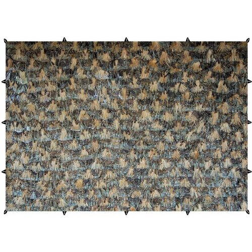 фото Маскировочное полотно "кикимора", 2х5, лыко 10 см, бахрома 10 см, основа сетка зонт