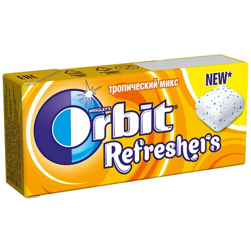 фото Жевательная резинка orbit refreshers тропический микс, без сахара 16 г