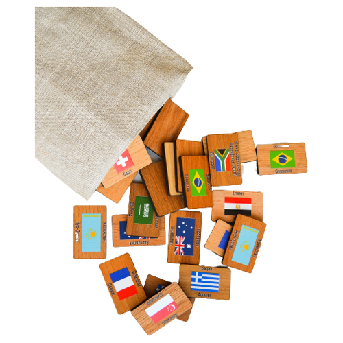 фото Мемори флаги мира в льняном мешочке царицынская игрушка