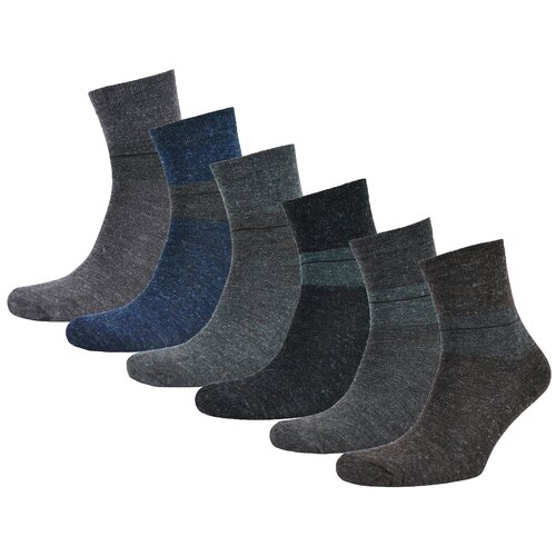 фото Комплект мужских носков guarneri альфа, 6 пар. размер 41-44. цвет серый, синий, коричневый.