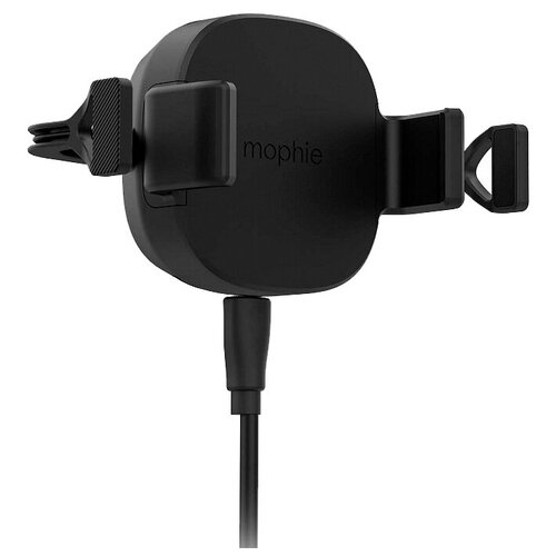 фото Держатель с беспроводной зарядкой mophie charge stream vent mount черный