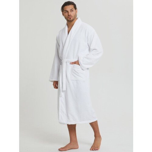 фото Халат банный махровый patrik sayli мужской prestige line шалька (белый)