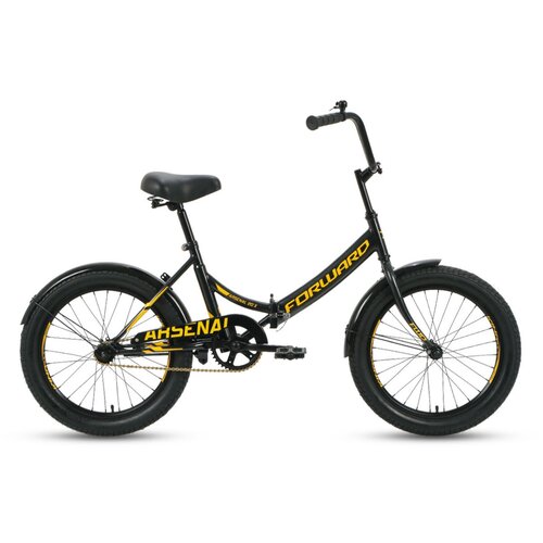 фото Городской велосипед forward arsenal 20 x (2021) черный/золотой 14" (требует финальной сборки)