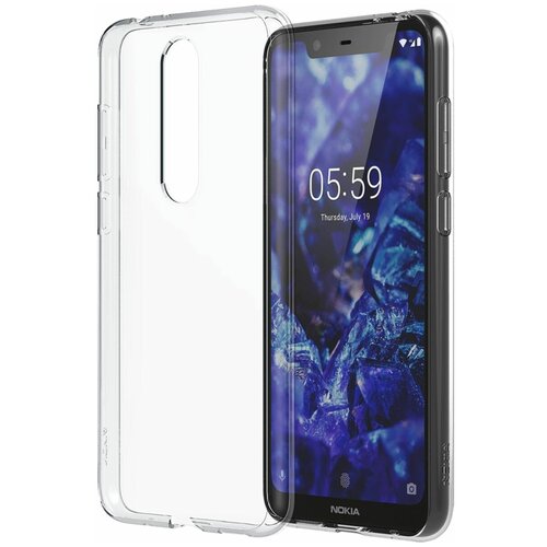фото Чехол-накладка nokia cc-151 для nokia 5.1 plus transparent